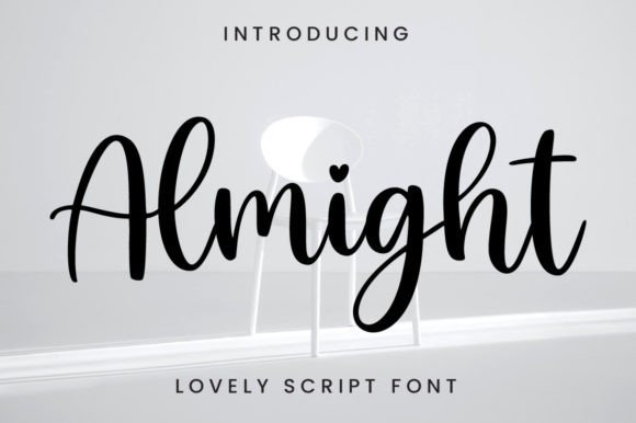 Almight: Elevating Designs with Elegant Brush Script