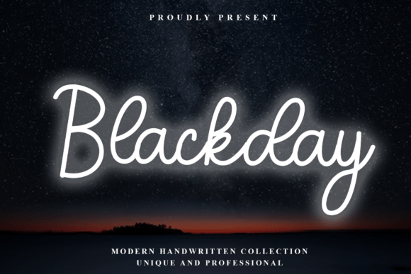 Blackday: A Crisp Modern Handwritten Font