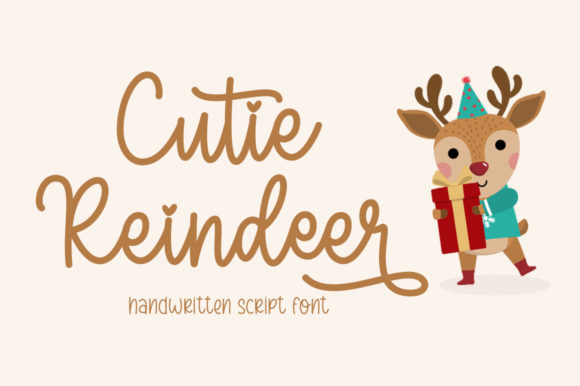 Cutie Reindeer: A Sweet Handwritten Font for Elegant Design