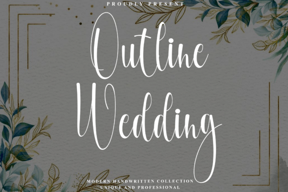 Elevate Visual Design with Outline Wedding Typography