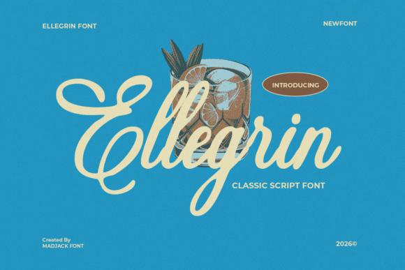 Ellegrin: A Retro Script Font for Modern Design