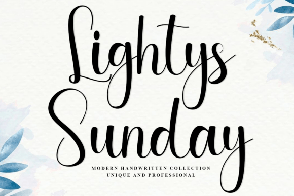 Lightys Sunday: The Autumnal Script Font for Elegant Branding