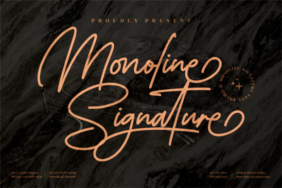 Monoline Signature: A Flowing Font for Modern Design