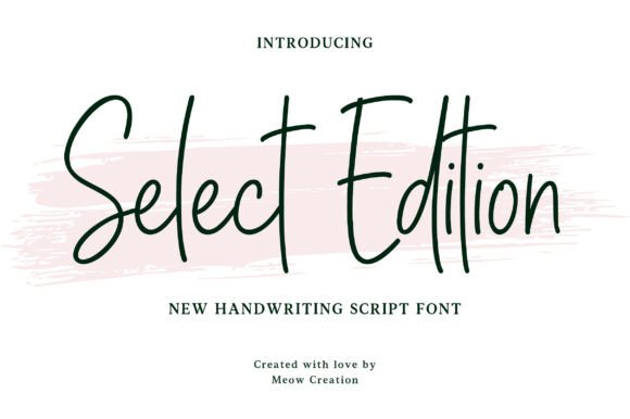 Select Edition: A Modern Handwritten Script Font