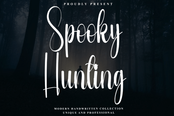 Spooky Hunting: Elevate Autumn Design with Sophisticated Script
